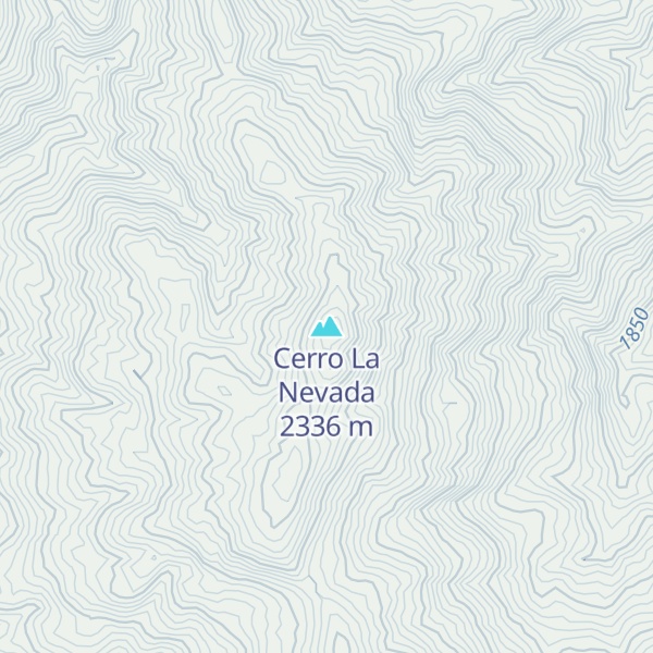 Map of Cerro La Nevada