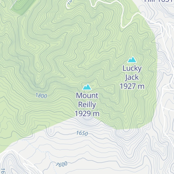 Map of Mount Reilly