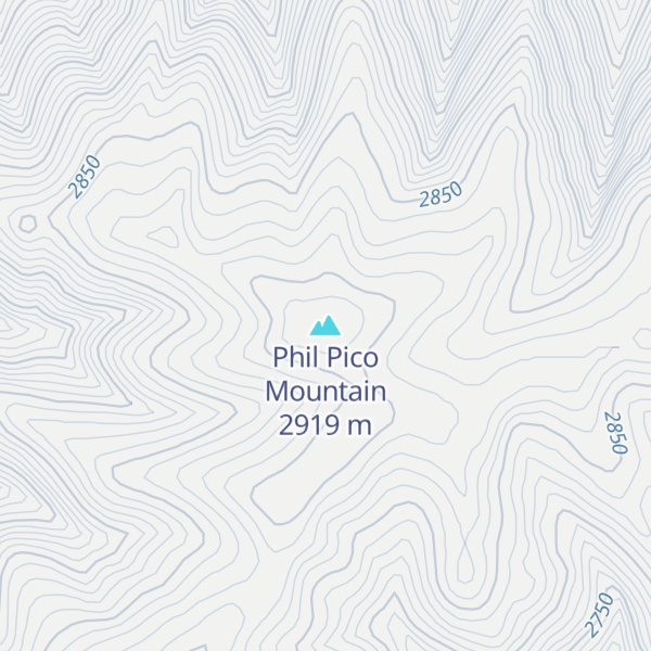 Map of Phil Pico Mountain