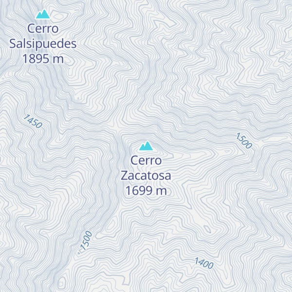 Map of Cerro Zacatosa