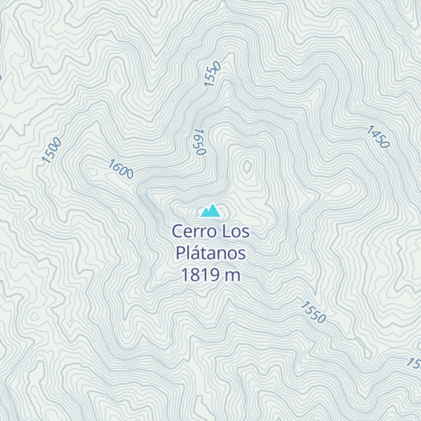 Map of Cerro Los Plátanos