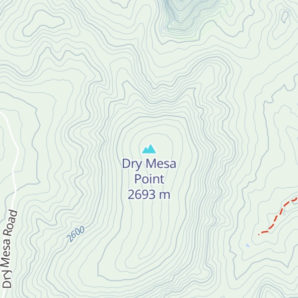 Map of Dry Mesa Point