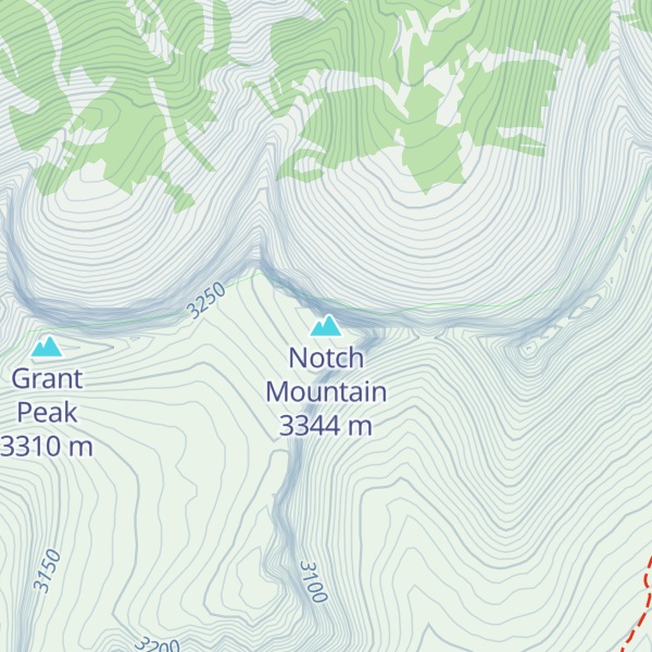 Map of Notch Mountain
