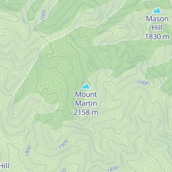 Map of Mount Martin