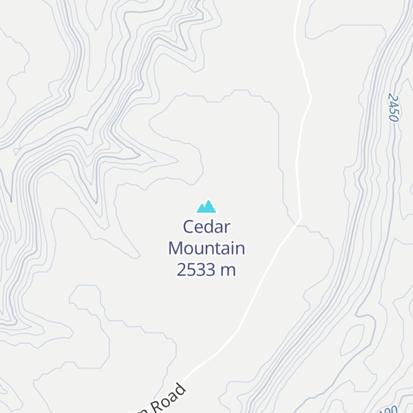Map of Cedar Mountain
