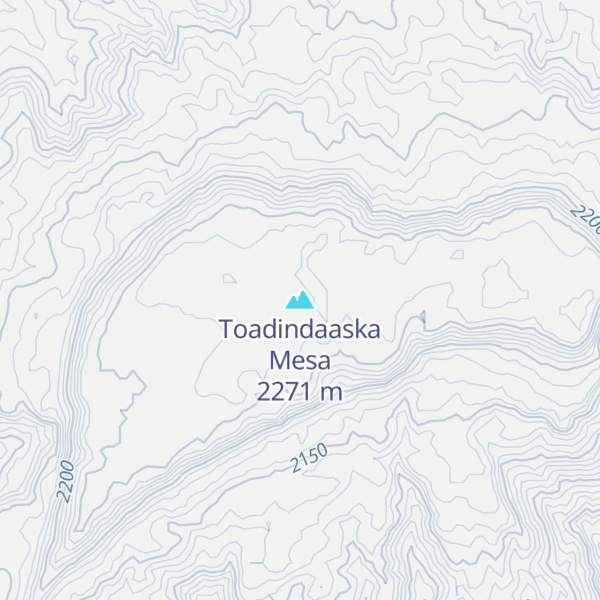 Map of Toadindaaska Mesa