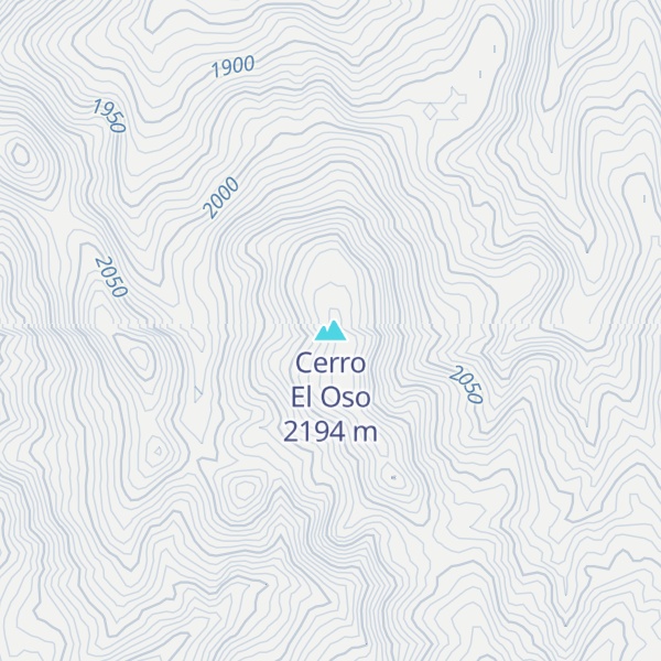 Map of Cerro El Oso
