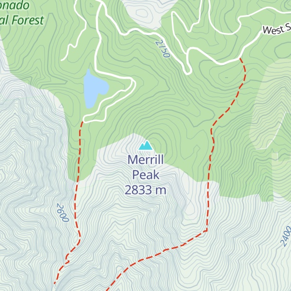 Map of Merrill Peak