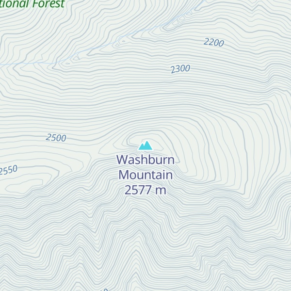 Map of Washburn Mountain