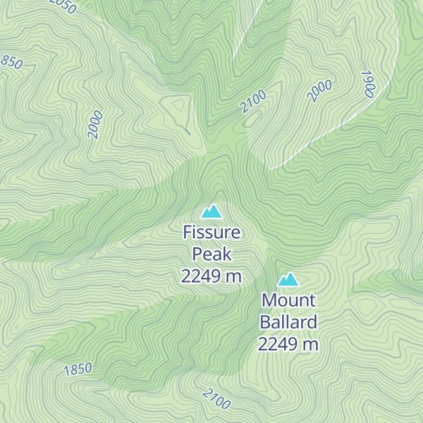 Map of Fissure Peak
