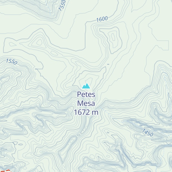 Map of Petes Mesa