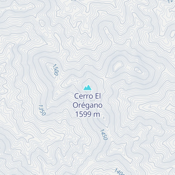 Map of Cerro El Orégano