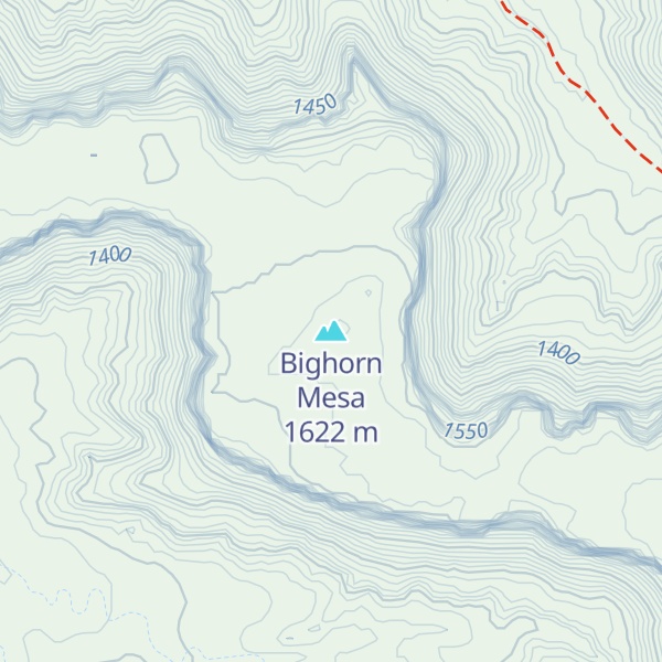 Map of Bighorn Mesa