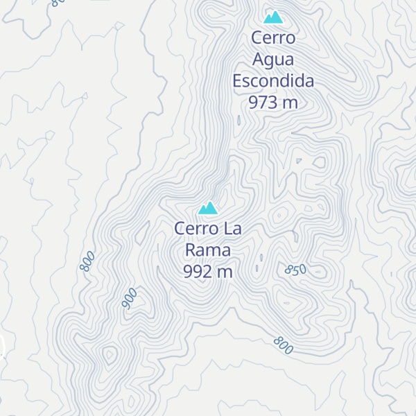 Map of Cerro La Rama