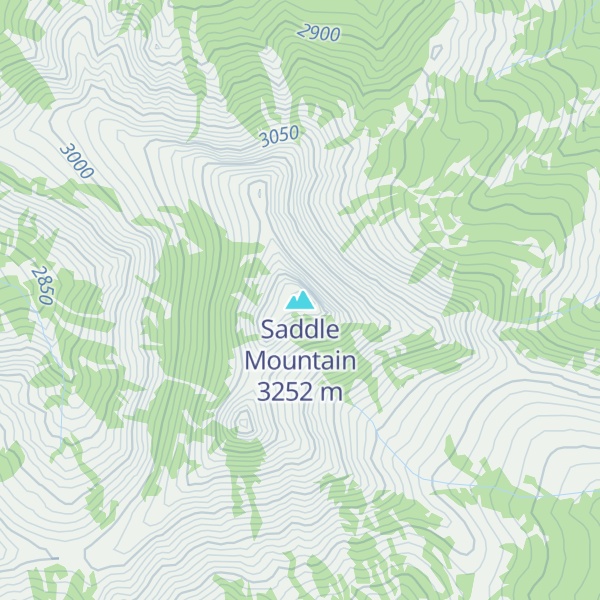 Map of Saddle Mountain