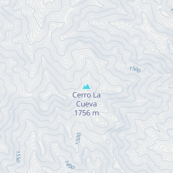 Map of Cerro La Cueva