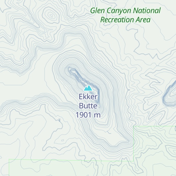 Map of Ekker Butte