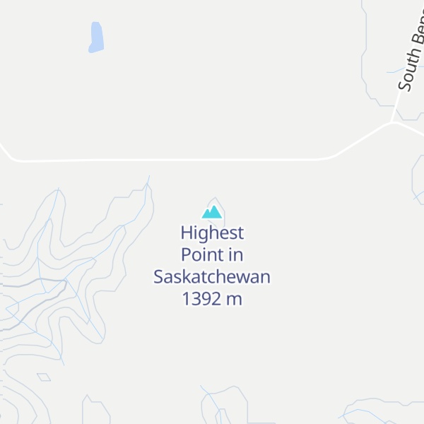 Map of Highest Point in Saskatchewan