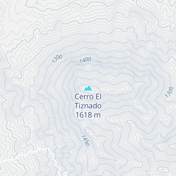 Map of Cerro El Tiznado
