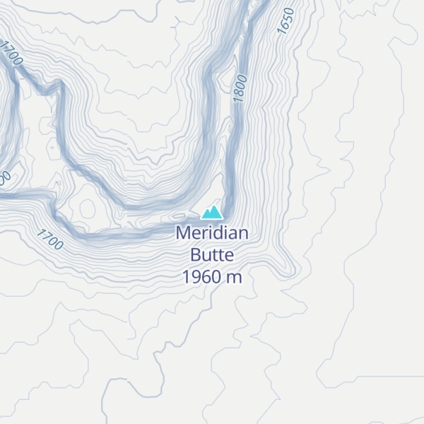 Map of Meridian Butte