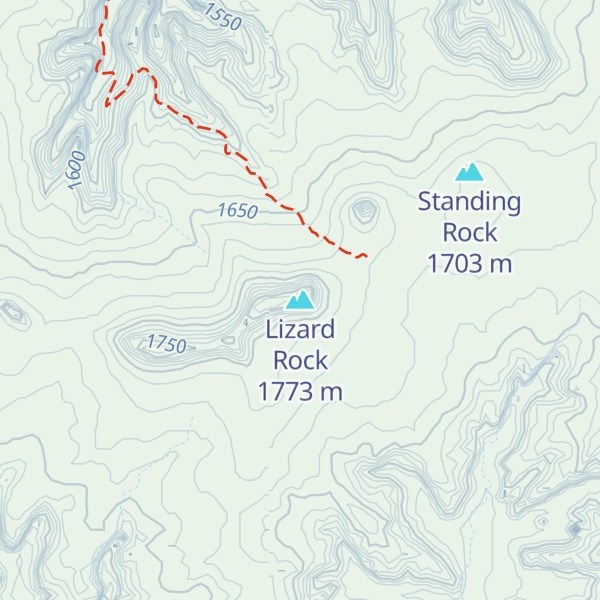 Map of Lizard Rock