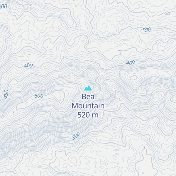 Map of Bea Mountain