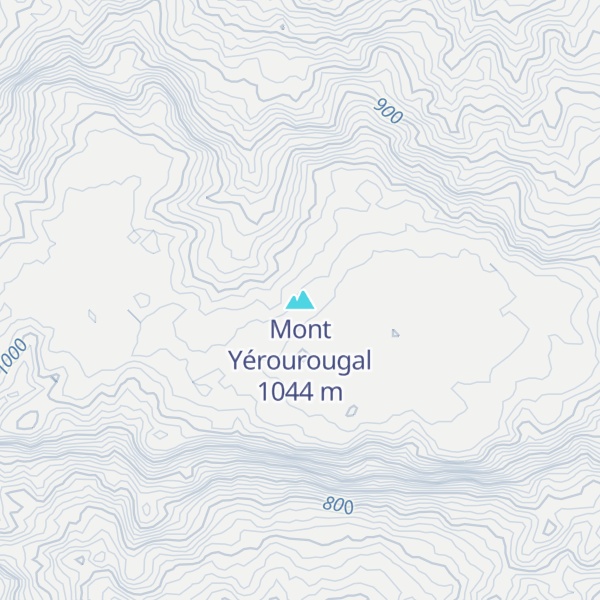 Map of Mont Yérourougal