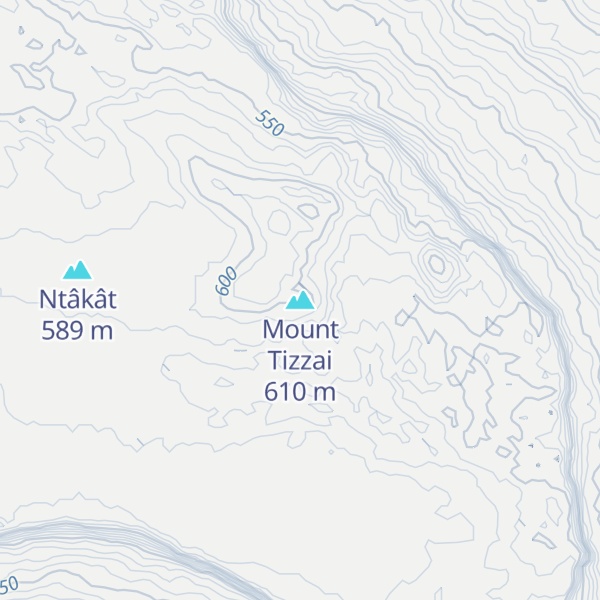 Map of Mount Tizzai