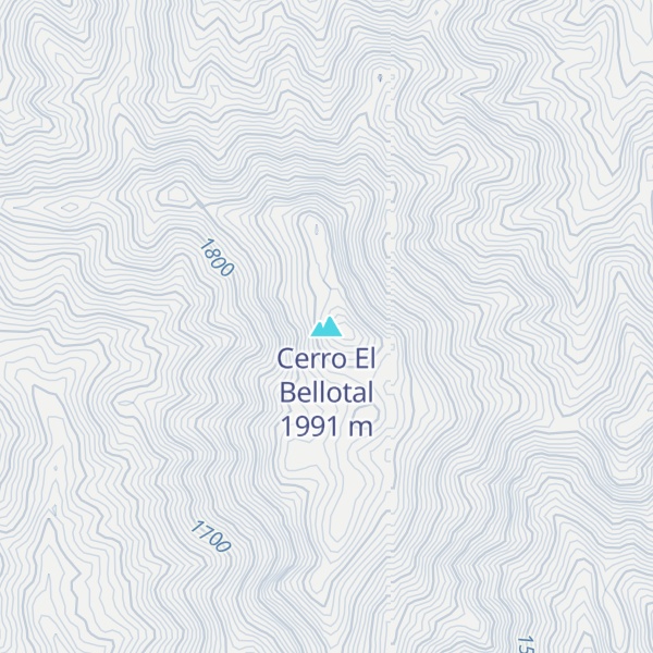 Map of Cerro El Bellotal