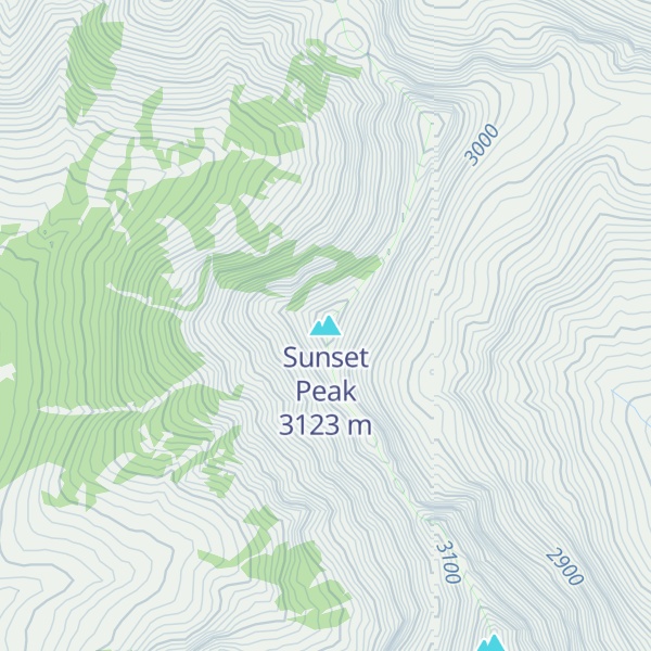 Map of Sunset Peak