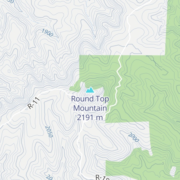 Map of Round Top Mountain