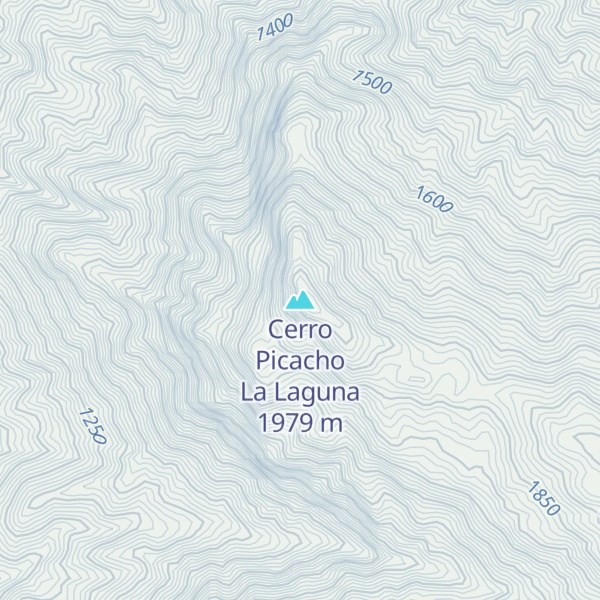 Map of Cerro Picacho La Laguna