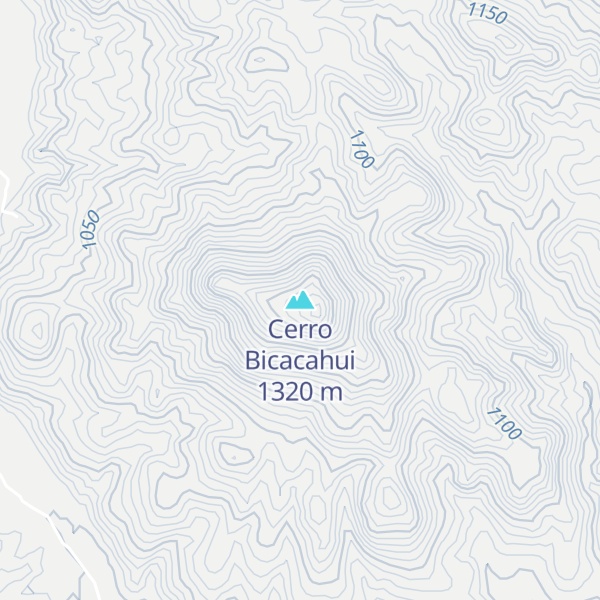 Map of Cerro Bicacahui