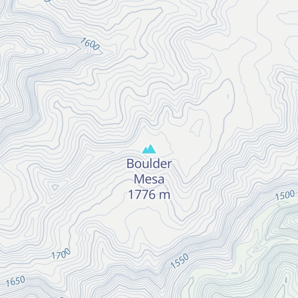 Map of Boulder Mesa
