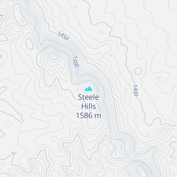 Map of Steele Hills