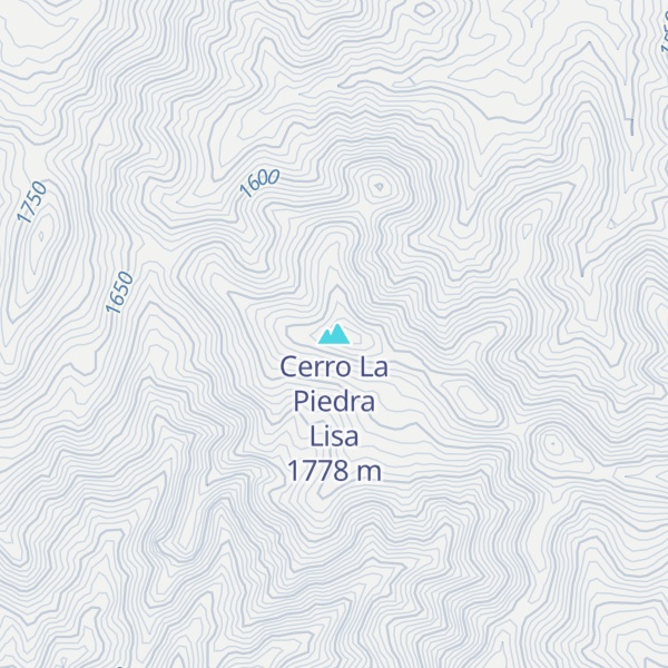 Map of Cerro La Piedra Lisa