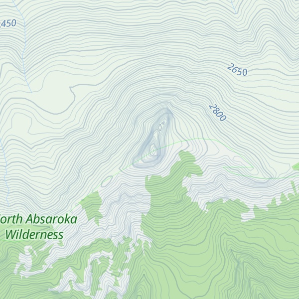 Map of Cody Peak