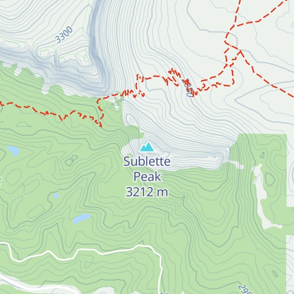 Map of Sublette Peak