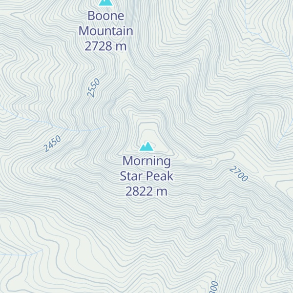 Map of Morning Star Peak