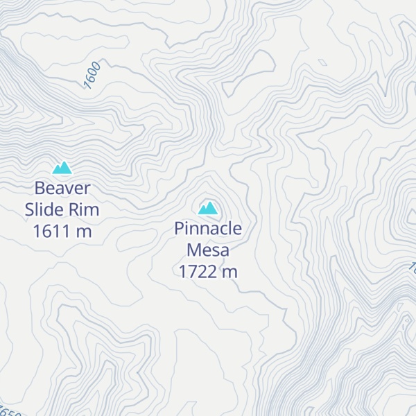 Map of Pinnacle Mesa