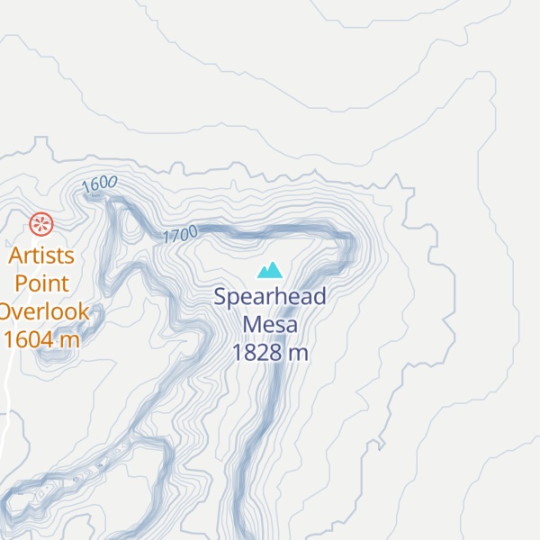 Map of Spearhead Mesa