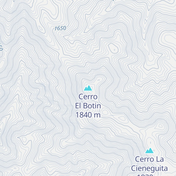 Map of Cerro El Botin