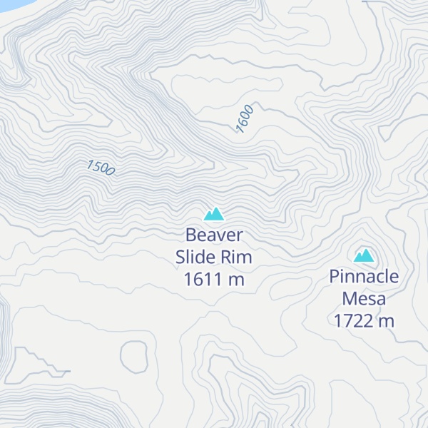 Map of Beaver Slide Rim