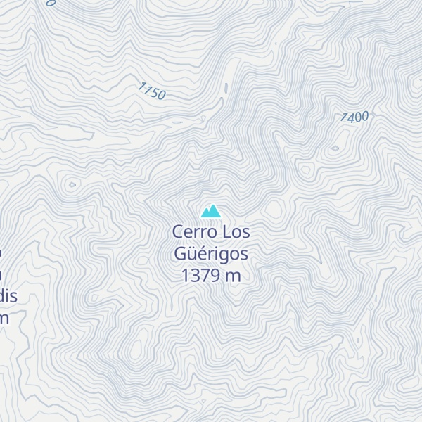 Map of Cerro Los Güérigos