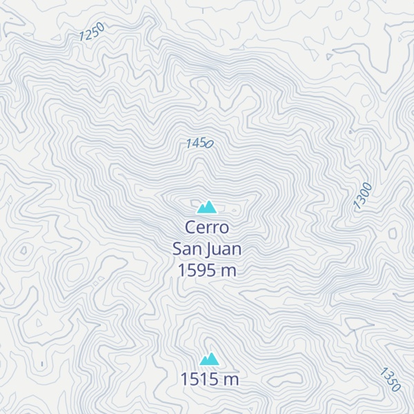 Map of Cerro San Juan
