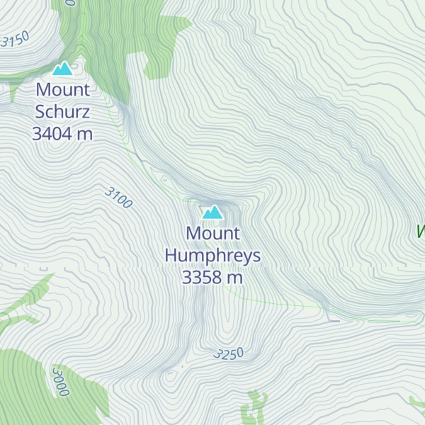 Map of Mount Humphreys