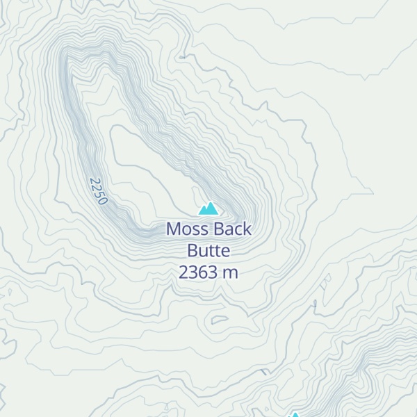 Map of Moss Back Butte