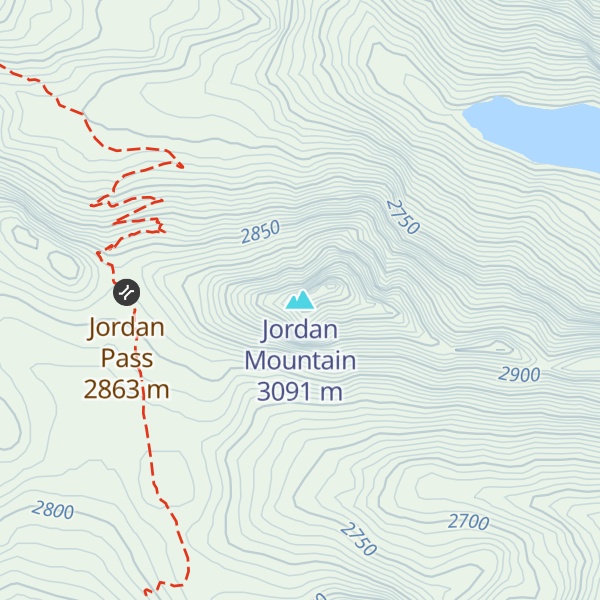 Map of Jordan Mountain
