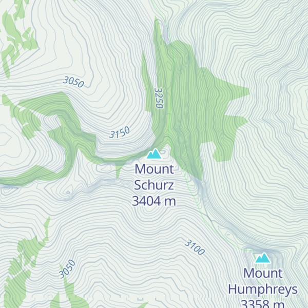 Map of Mount Schurz
