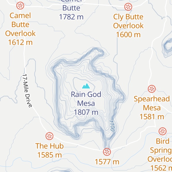 Map of Rain God Mesa